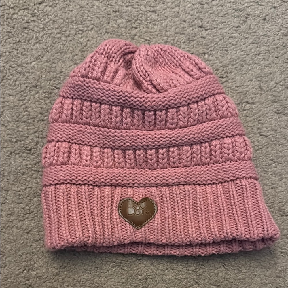 Pink Knit Beanie for Kids